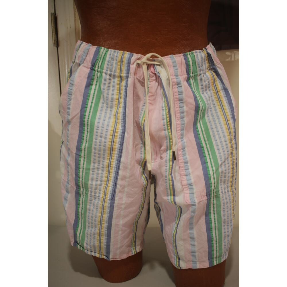 Polo Ralph Lauren Swim Trunks Mens Large Striped Pastel Drawstring Shorts